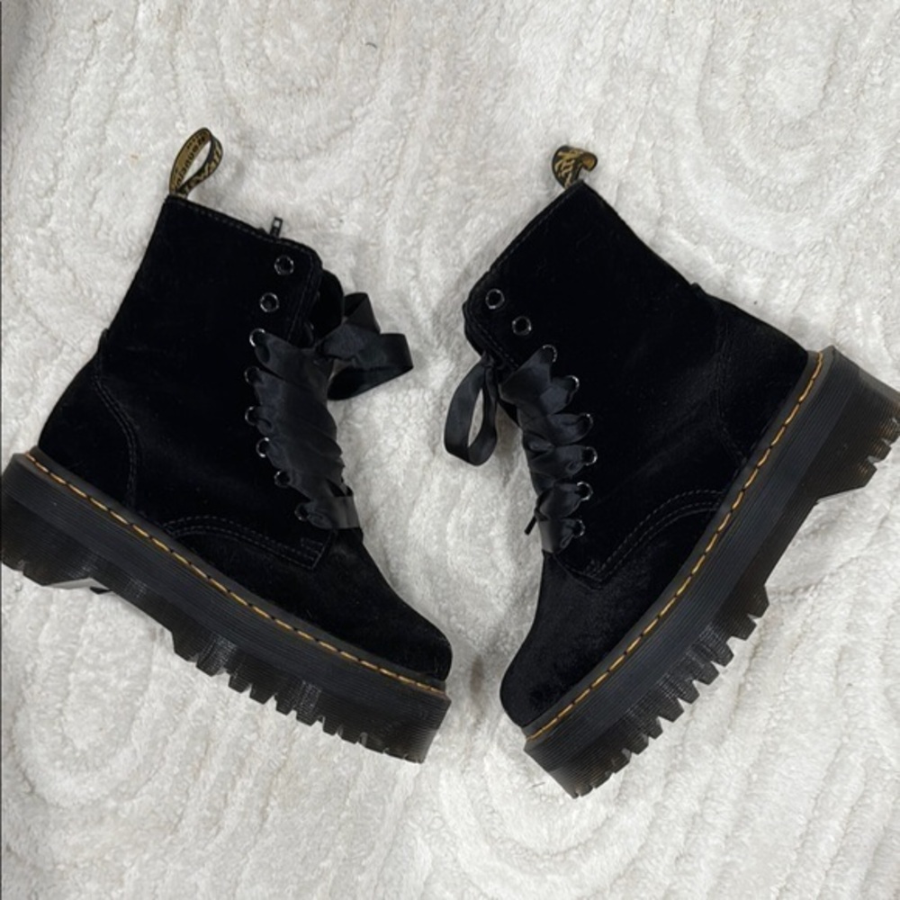 Dr. martens Black Velvet Women's Boots